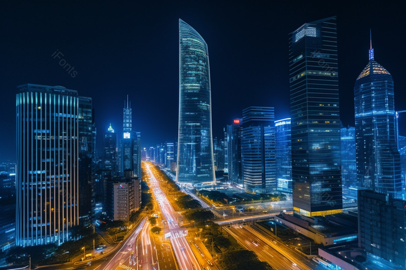 都市大城市十字街口繁华璀璨夜晚夜景,高清,摄影图,摄影图片,图片大全,摄影图免费下载